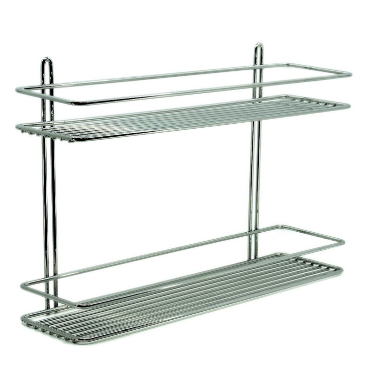 Plaukts divdaļīgs Duschy metāla 40x11х28 cm, 562-92 Plaukts divdaļīgs Duschy metāla 40x11х28 cm, 562-92