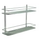 Plaukts divdaļīgs Duschy metāla 40x11х28 cm, 562-92 Plaukts divdaļīgs Duschy metāla 40x11х28 cm, 562-92