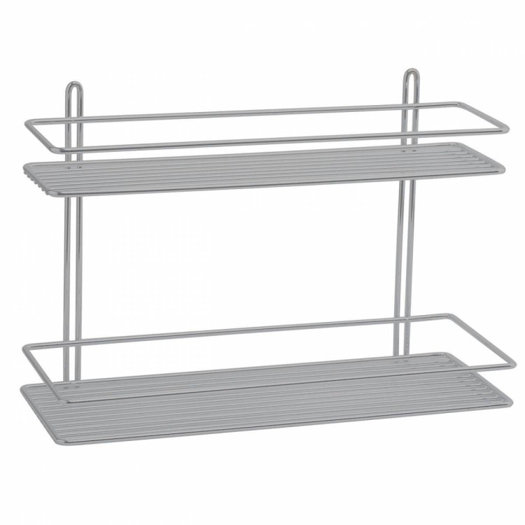 Plaukts divdaļīgs Duschy metāla 40x11х36 cm, 582-19 Plaukts divdaļīgs Duschy metāla 40x11х36 cm, 582-19