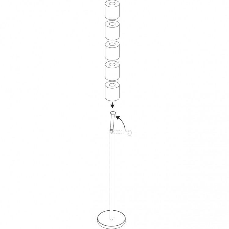 Tualetes papīra turētājs ar rezerves ruļļu vietu Duschy, 599-20