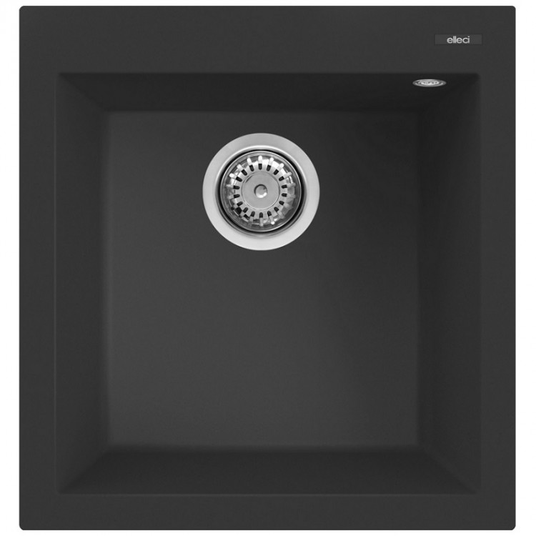 Virtuves izlietne Elleci QUADRA 102 47x50cm, melna Virtuves izlietne Elleci QUADRA 102 47x50cm, melna