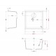 Virtuves izlietne Elleci Quadra-102 440x440 mm, pabūvējama, melna Virtuves izlietne Elleci Quadra-102 440x440 mm, pabūvējama, melna