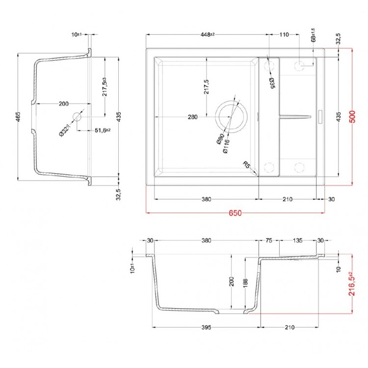 Virtuves izlietne Elleci Unico-125 65x50cm, cemento Virtuves izlietne Elleci Unico-125 65x50cm, cemento