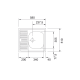 Virtuves izlietne FRANKE Eurostar 58x51 cm, ETN 611-58 ar ventili Virtuves izlietne FRANKE Eurostar 58x51 cm, ETN 611-58 ar ventili