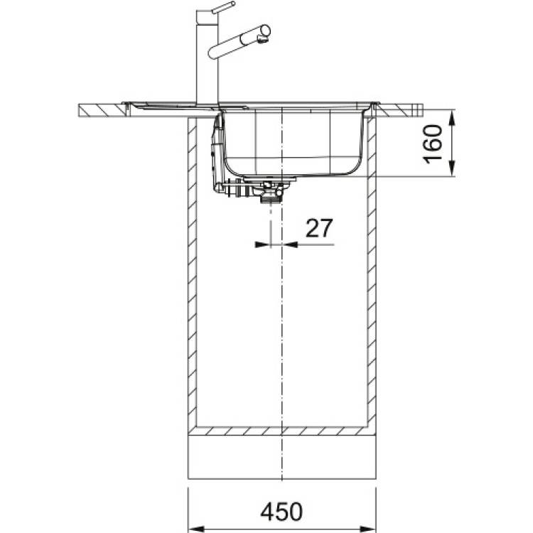 Virtuves izlietne FRANKE SPARK 62x50 cm, SKX 611-62/50