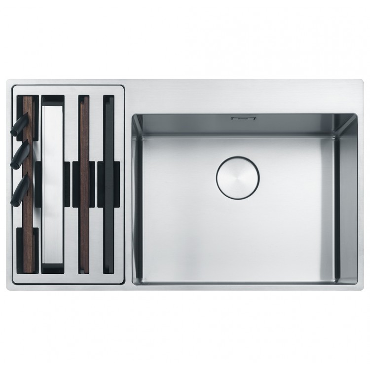 Virtuves izlietne FRANKE BOX CENTRE 86x51 cm ar piederumiem, BWX 220-54-27A Virtuves izlietne FRANKE BOX CENTRE 86x51 cm ar piederumiem, BWX 220-54-27A
