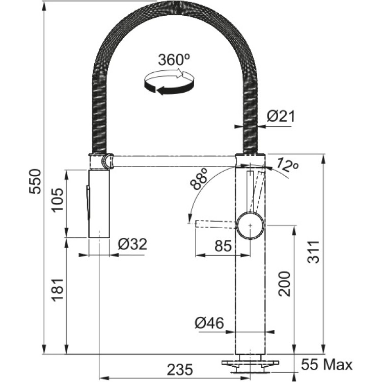 Virtuves izlietnes maisītājs FRANKE Pescara XL, 115.0472.959