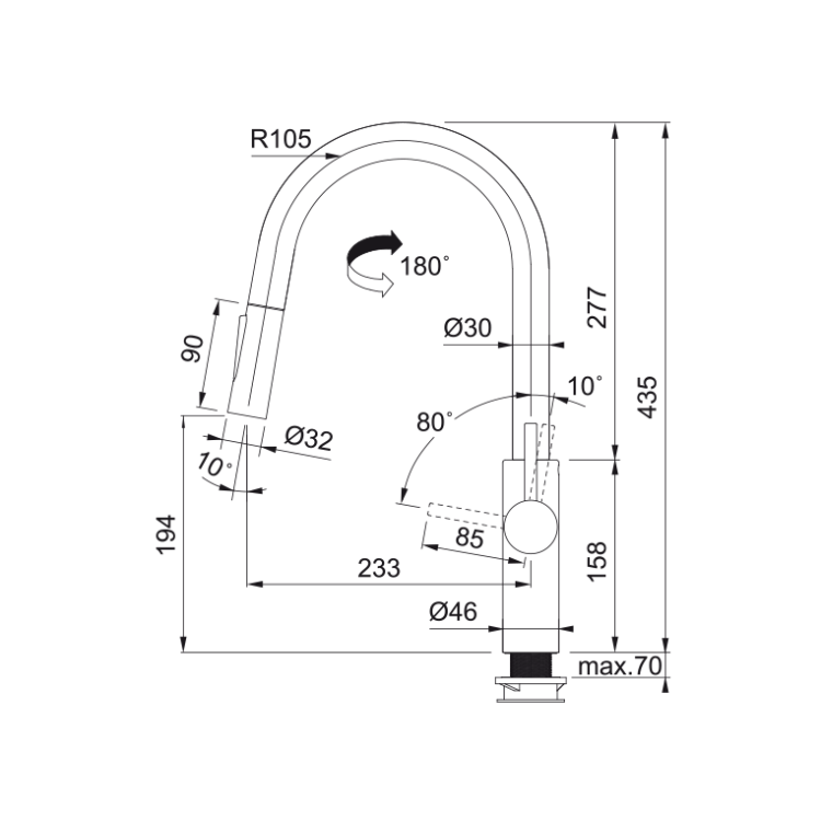 Virtuves izlietnes maisītājs FRANKE PESCARA J, 115.0575.968