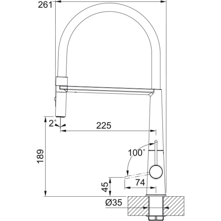 Virtuves izlietnes maisītājs FRANKE Icon Semi-Pro, melns matēts