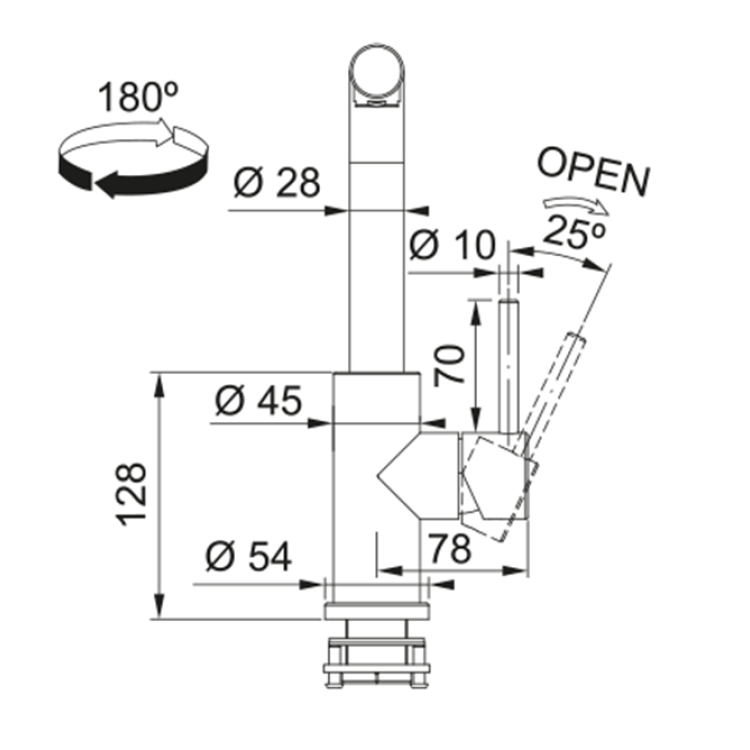 Virtuves izlietnes maisītājs FRANKE SMART GLENDA, 115.0706.985