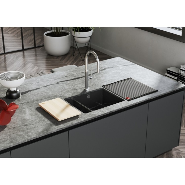 Virtuves izlietne Franke KUBUSX 54.5x45.4 cm, KXK 160-37-12, matēts antracīts