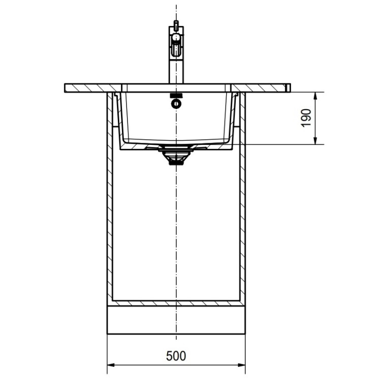 Virtuves izlietne Franke KUBUSX 44.5x45.4 cm, KXK 110-41, oniks