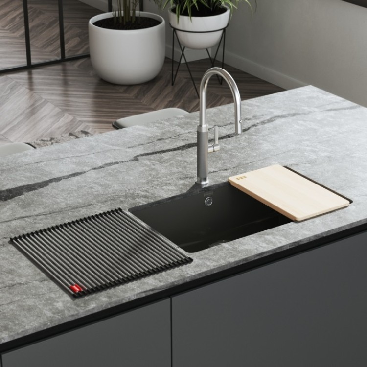 Virtuves izlietne Franke KUBUSX 74.5x45.4 cm, KXK 110-71, oniks