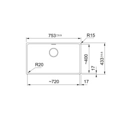 Virtuves izlietne FRANKE MARIS 75x43 cm, MRG 210-72