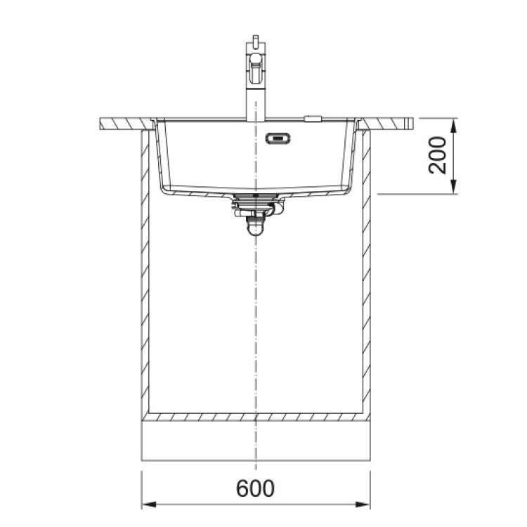 Virtuves izlietne FRANKE Pabūvējamā MARIS 55.3x50,3 cm, MRG 110-52 A  125.0683.196