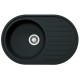 Virtuves izlietne FRANKE RONDA 77x50 cm, ROG 611 pop-up, melna matēta