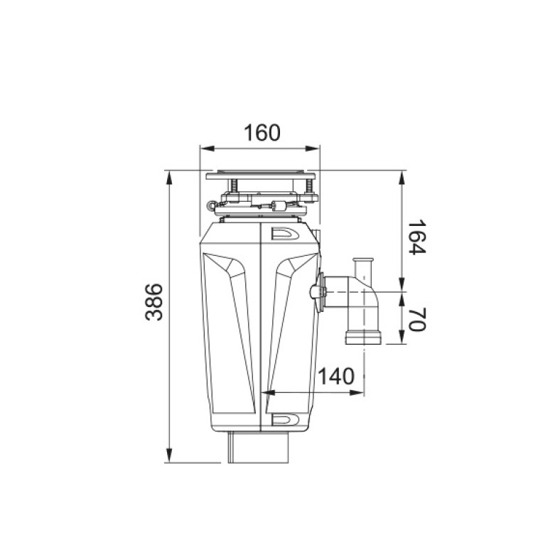 Pārtikas atkritumu smalcinātājs Franke Elite Slim 125 1.25 HP