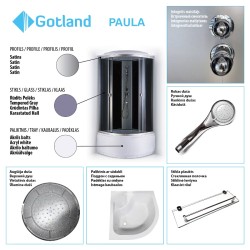 Dušas kabīne GOTLAND Paula 80x80x215cm