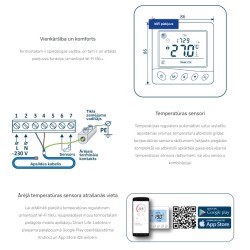 Programmējams elektroniskais termoregulators  ar Wi-Fi Grand Meyer W350