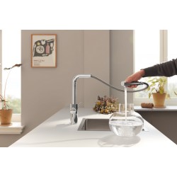 Virtuves izlietnes maisītājs ar filtru Grohe Blue Pure Minta ar izvelkamu izteku, 30591000