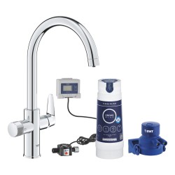 Virtuves izlietnes maisītājs ar filtru Grohe Blue Pure BauCurve, 30581000