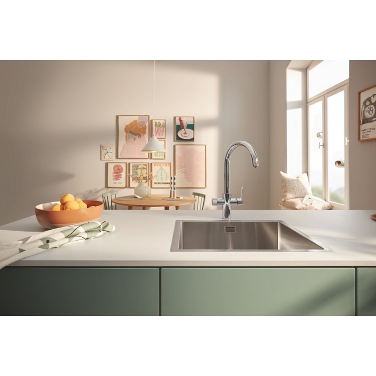Virtuves izlietnes maisītājs ar filtrēšanas sistēmu 210 un izvelkamu izteku Hansgrohe Aqittura M91, 76801800 Virtuves izlietnes maisītājs ar filtrēšanas sistēmu 210 un izvelkamu izteku Hansgrohe Aqittura M91, 76801800