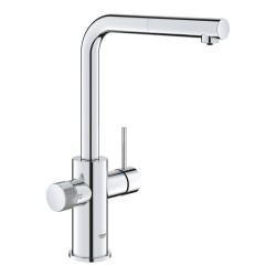 Virtuves izlietnes maisītājs ar izvelkamu izteku Grohe Blue Pure Minta, hroms 30590000