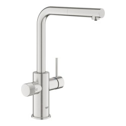 Virtuves izlietnes maisītājs ar izvelkamu izteku Grohe Blue Pure Minta, tērauds 30590DC0