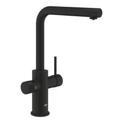Virtuves izlietnes maisītājs ar izvelkamu izteku Grohe Blue Pure Minta, melns matēts 30590KF0