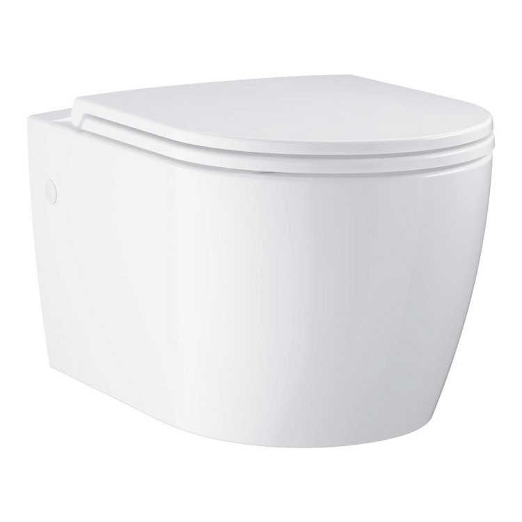 Tualetes pods piekaramais Grohe BauCeramic Rimless ar Soft Close vāku