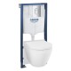 Komplekts Grohe Euro Ceramic Triple Vortex WC+rāmis Rapid SL+poga, 102514SH00
