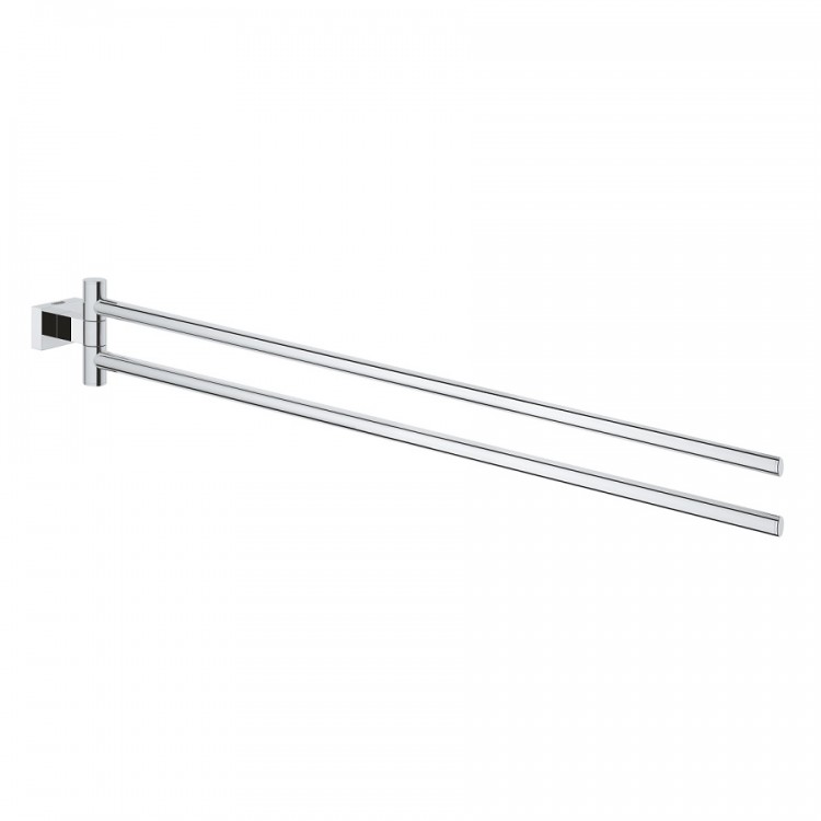 Dvieļu turētājs dubultais Grohe Essentials Cube, hroms Dvieļu turētājs dubultais Grohe Essentials Cube, hroms