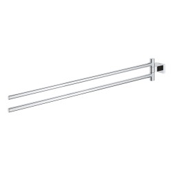 Dvieļu turētājs dubultais Grohe Essentials Cube, hroms