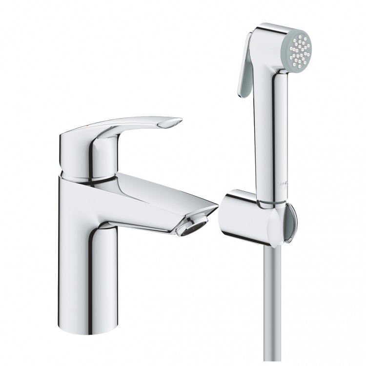 Izlietnes maisītājs ar bidetta rokas dušu Grohe Eurosmart S, 23124003 Izlietnes maisītājs ar bidetta rokas dušu Grohe Eurosmart S, 23124003