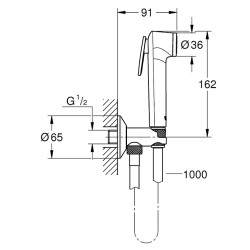 Bidetta rokas duša Grohe Tempesta-F Trigger Spray 30 Iebūvējama, 26358000