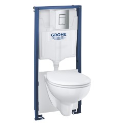 Komplekts Grohe BauCeramic Rimless WC+rāmis Rapid SL+poga Cosmo, 395896000