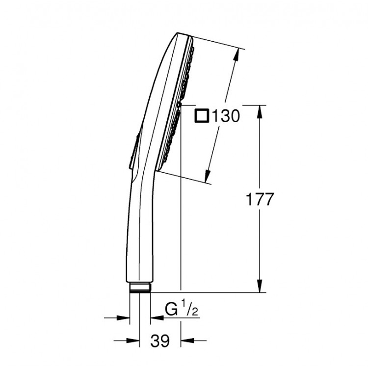 Rokas duša Grohe Rainshower SmartActive Cube 130 III, 26550000 Rokas duša Grohe Rainshower SmartActive Cube 130 III, 26550000