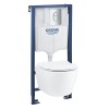 Komplekts Grohe SEREL Rimless WC+rāmis Rapid SL+poga Skate Cosmopolitan