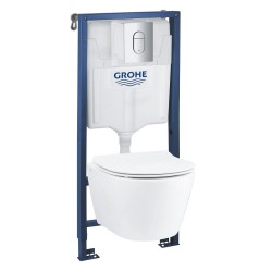 Komplekts Grohe SEREL Rimless WC+rāmis Rapid SL+poga Skate Cosmopolitan