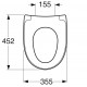 Tualetes poda vāks ar Soft Close Gustavsberg Nautic QR, 9M26S136