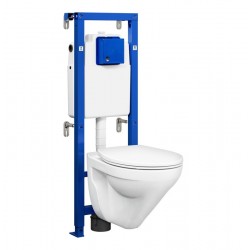 Komplekts Gustavsberg Triamont XS+Nordic 3 Piekaramais tualetes pods ar vāku.