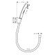 Bidetta higiēniskā rokas duša Hansgrohe ar dušas šļūteni 1600mm, 32128000