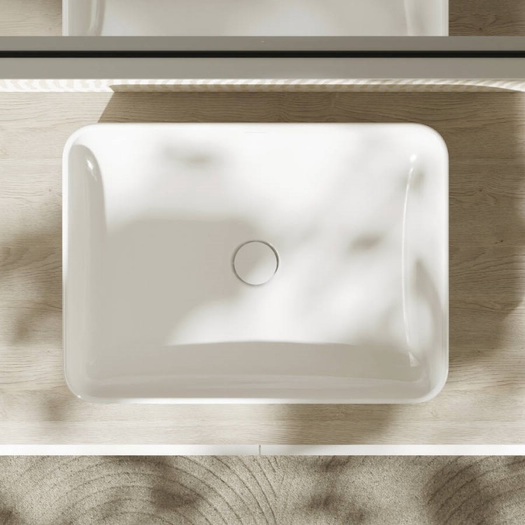 Vannas istabas uzliekamā izlietne Hansgrohe Xuniva Q 55x40cm SmartClean, 61075450