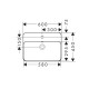 Vannas istabas uzliekamā izlietne Hansgrohe Xuniva Q 60x45cm, 60172450 Vannas istabas uzliekamā izlietne Hansgrohe Xuniva Q 60x45cm, 60172450