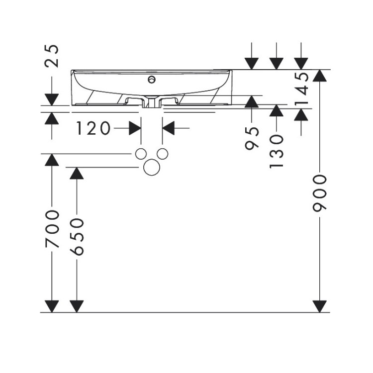 Vannas istabas uzliekamā izlietne Hansgrohe Xuniva Q 60x45cm, 60172450 Vannas istabas uzliekamā izlietne Hansgrohe Xuniva Q 60x45cm, 60172450