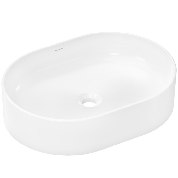 Vannas istabas uzliekamā izlietne Hansgrohe Xuniva U 55x40cm SmartClean, 61073450 Vannas istabas uzliekamā izlietne Hansgrohe Xuniva U 55x40cm SmartClean, 61073450