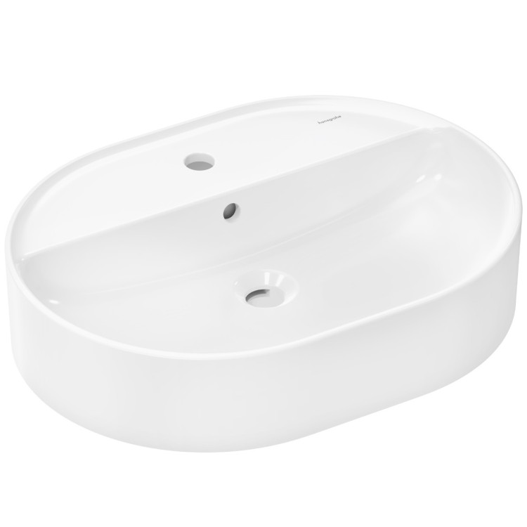 Vannas istabas uzliekamā izlietne Hansgrohe Xuniva U 60x45cm SmartClean, 61080450 Vannas istabas uzliekamā izlietne Hansgrohe Xuniva U 60x45cm SmartClean, 61080450