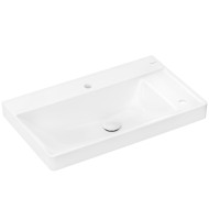 Vannas istabas izlietne Hansgrohe Xelu Q 800x480 mm ar 2 maisītāja caurumiem, plaukts labajā pusē 61025450