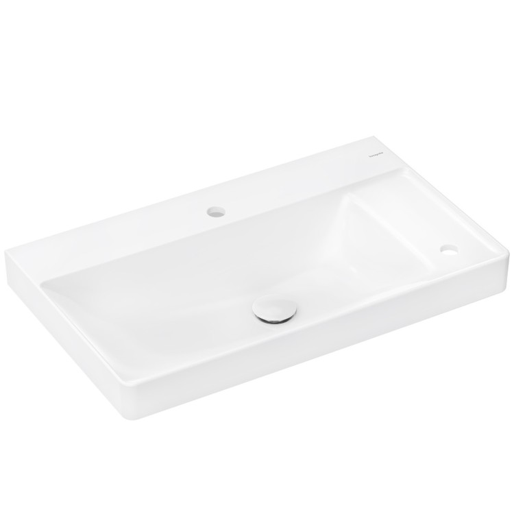 Vannas istabas izlietne Hansgrohe Xelu Q 800x480 mm ar 2 maisītāja caurumiem, plaukts labajā pusē 61025450 Vannas istabas izlietne Hansgrohe Xelu Q 800x480 mm ar 2 maisītāja caurumiem, plaukts labajā pusē 61025450