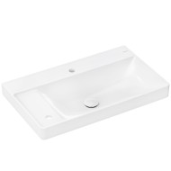 Vannas istabas izlietne Hansgrohe Xelu Q 800x480 mm ar 2 maisītāja caurumiem, plaukts kreisajā pusē 61031450